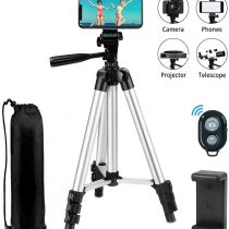 Phone Tripod EVERESTA 42 Inch 360 flexible Smartphone Tripod, Phone Tripod and Clicker, Phone tripod stand with Phone Holder Mount and Bluetooth Remote Shutter