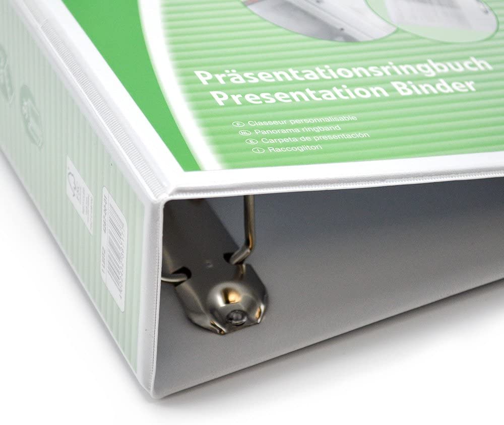 Leitz 42870001 A4 Presentation Ring Binder with Pouches and 4 Rings 50 mm Width White Polypropylene, 4 D-Ring - Image 4