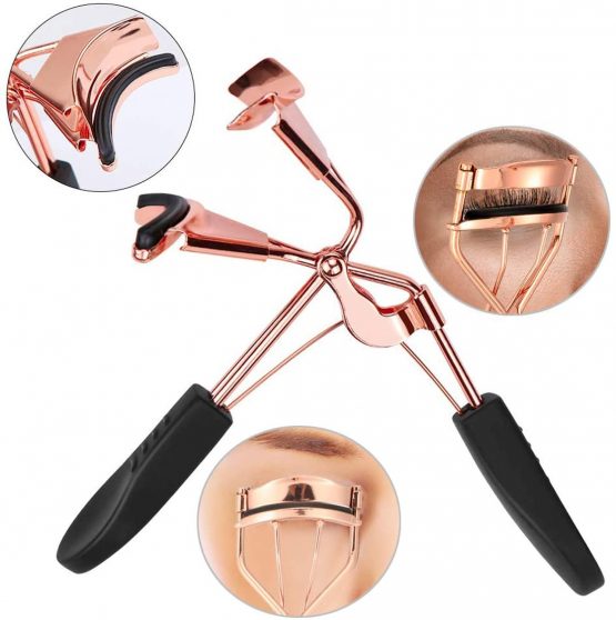 Eyelash Curler, 5PCS Handle Cosmetic Makeup Tools Set With 5 Replacement Silicone Refill Pads, Fits All Eye Shape Essential Cosmetic Makeup Accessory for Ladies Girls - Image 4
