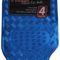 JVL 01-693 Titan Metallic Universal Rubber Backed Car Mat Set, 4 Pieces, Blue