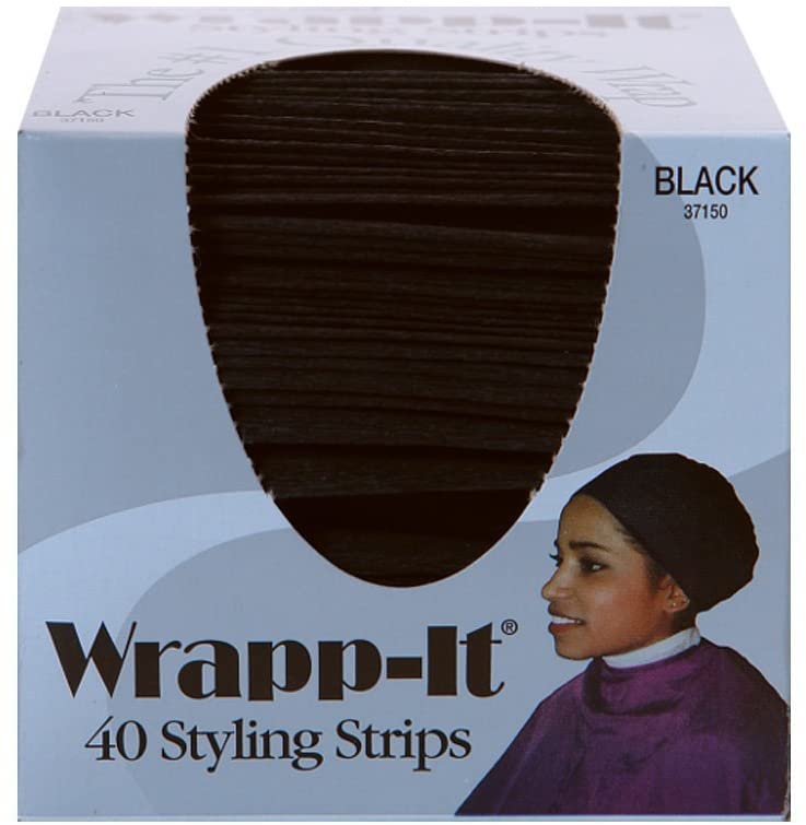 waitFOR Wrapp-It Black Styling Strips, 40 count (Pack of 1) - Image 2