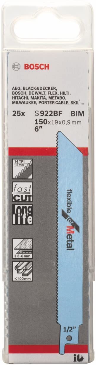 Bosch 2608657550 Sabre Saw Blade, Gray, 150 mm - Image 2