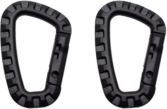 KEEJEA 2 Pack Tactical Clip D Shape High Spring Strength Plastic Buckle EDC Tool for Molle bag backpack/Keychain - Image 3