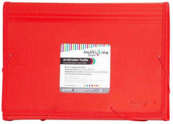 grafoplás 02963051-carpeta Organiser Foolscap, Red - Image 2