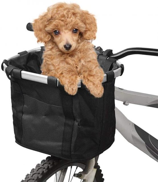 Do-cooler Bicycle Bike Detachable Cycle Front Canvas Basket Carrier Bag Pet Carrier Aluminum Alloy Frame Pet