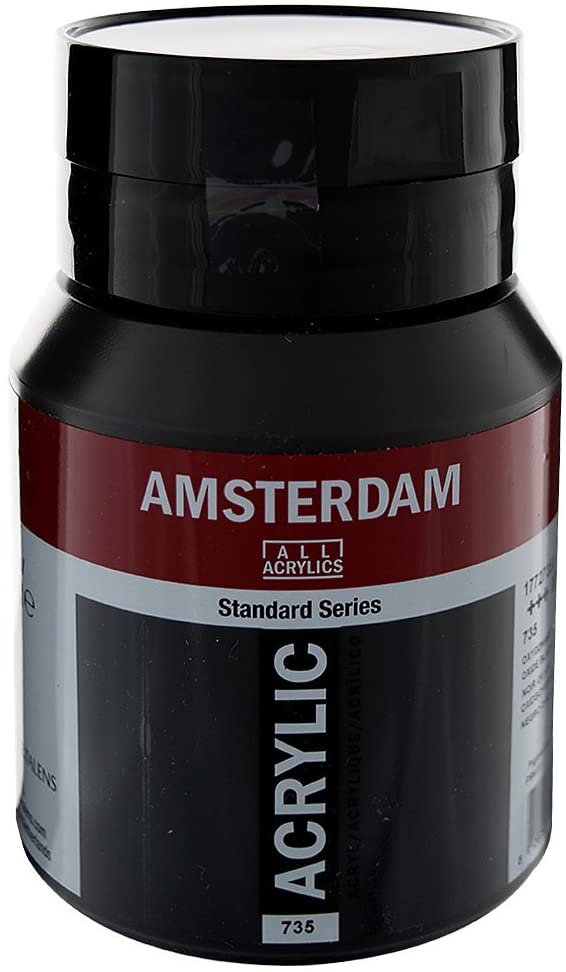 Amsterdam Acrylic Paint 500ml Bottle : OXIDE BLACK, 500 ml (Pack of 1)