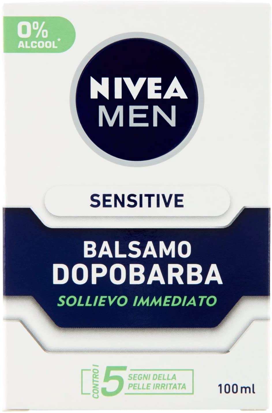 NIVEA MEN Sensitive Aftershave Balm Extra Gentle in Pack of 100 ml, Men's Aftershave with Chamomile Extract and Vitamin E