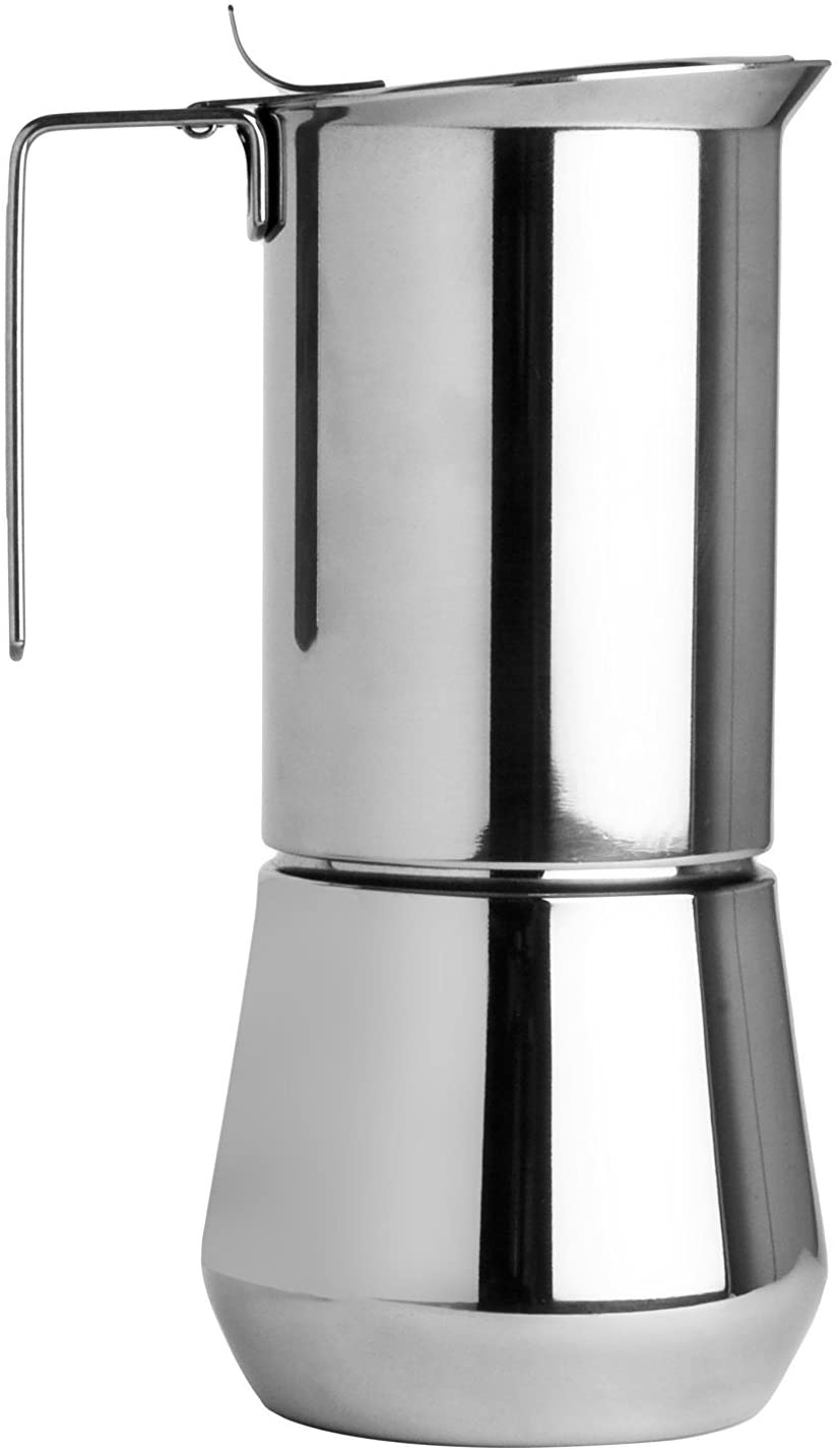 Ilsa Turbo Express Espresso Maker 18/10 Stainless Steel Cup 1 Capacity 10 cl, Silver/Black, Silver / Black, 1 Tazza