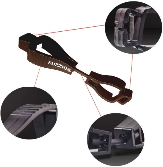 24 pairs PU coated work gloves Gardening Mechanic and FUZZIO clip glove holder (L - 9, Black) - Image 3