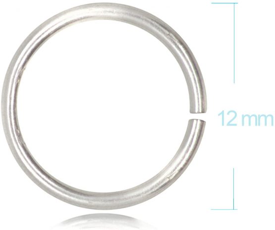 The Jewellery Store London TJS 10 Pcs Open Jump Rings in Nickel Free 925 Sterling Silver, 12mm (Other Sizes Avalaible: 6mm, 8mm, 10mm, 12mm, 14mm, 16mm) - Image 2