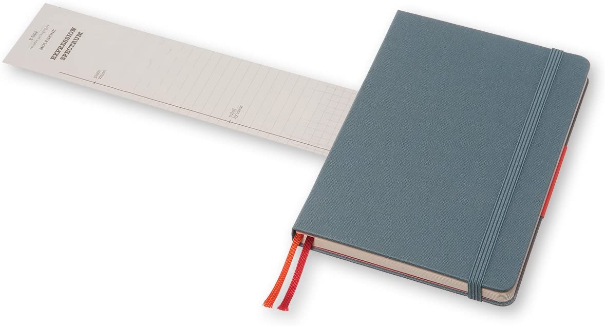 Moleskine TWOGO31B26 Medium Two-Go Saxe Ruled-Plain Notebook - Blue - Image 4
