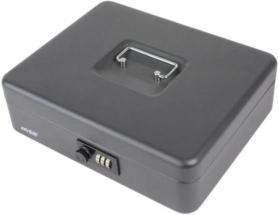 HMF 10017-02 Cash Box Combination Lock, 30 x 24 x 9 cm, black - Image 3