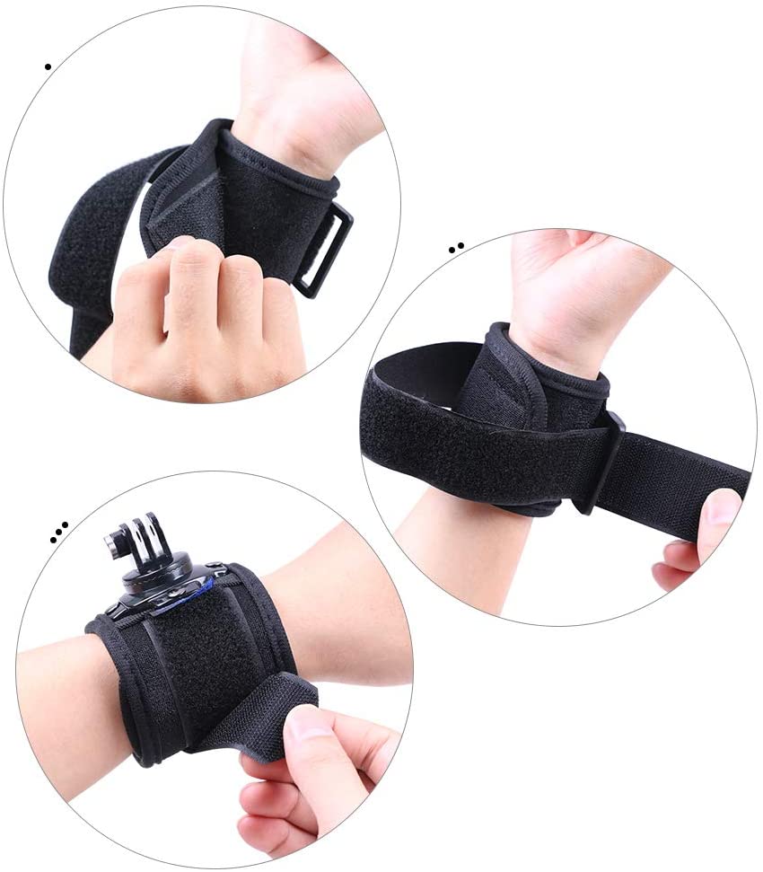 SUREWO Wrist Strap Mount Compatible with GoPro Hero 13/12/11/10/9/8/7/(2018/6/5 Black,DJI Osmo Action 5 Pro/4/3,Insta360 ONE R,APEMAN/Crosstour/AKASO/Campark and More - Image 3