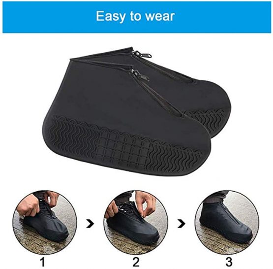 Shoes Cover, Waterproof Shoes Cover Silicone, Non - Slip Overshoes, Reusable Waterproof Shoes Covers Rain Boots, Suitable for Rainy, Snowy Days - Image 3