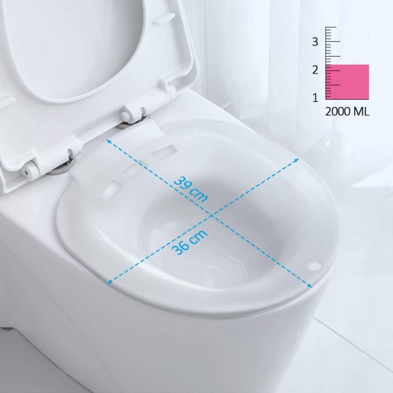 Sitz Bath for Toilet - Portable Sitz Bath Basin for Hemorrhoids Treatment, Postpartum Care, Pregnant Women, Perineal, Episiotomy Soak Relief, and Elderly - Fits Standard Toilets and Commode Chair - Image 4