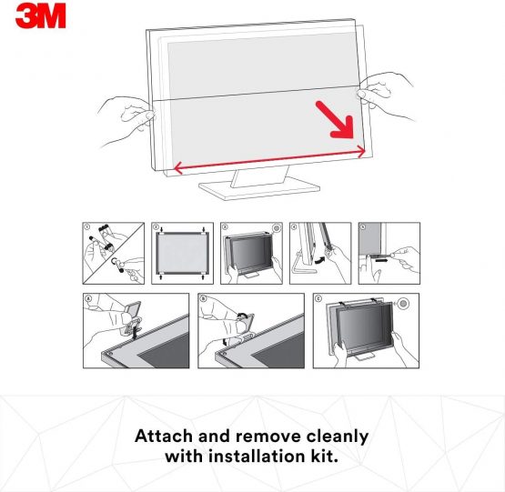 3M PF322W Framed Privacy Filter for 22-23-Inch Widescreen Desktop - Image 3