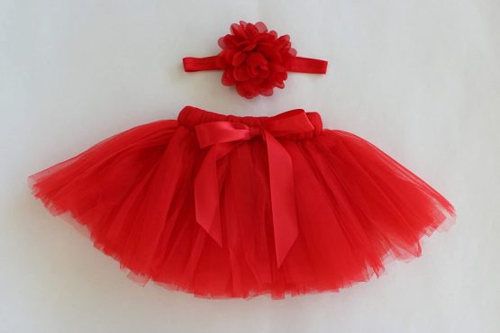 Newborn Baby Tutu Clothes Skirt Headdress Flower Photo Photography Prop Outfit (1)