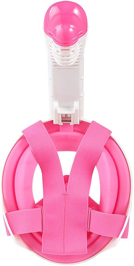 HELLOYEE Kids Folding Snorkel Mask Blue Hippo Panoramic View Foldable Snorkeling Mask Free Breathing Anti-Fog Anti-Leak Design - Image 4