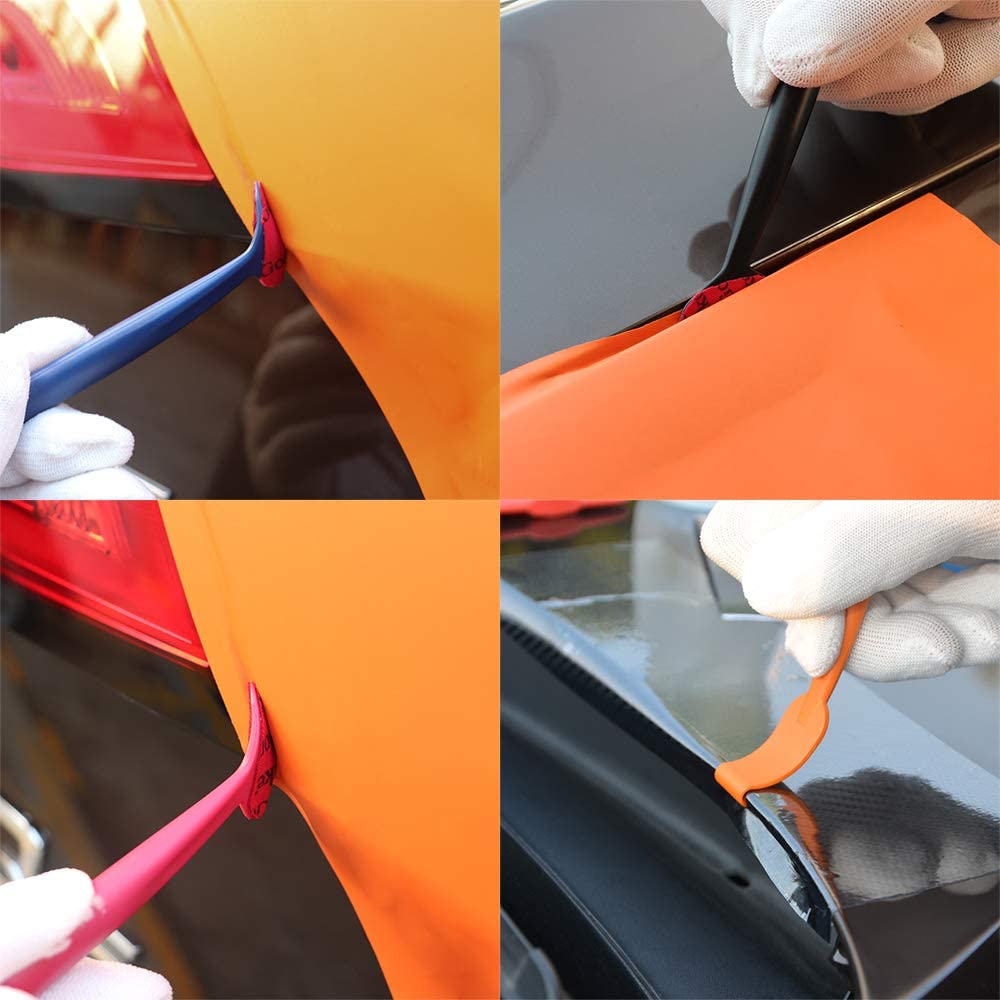 Winjun Mini Magnet Squeegee with Flexible Microfiber Felt Edge Curves Slot Tool Set for Car Window Tint Film Vinyl Wrap Application Tool Kit - Image 3