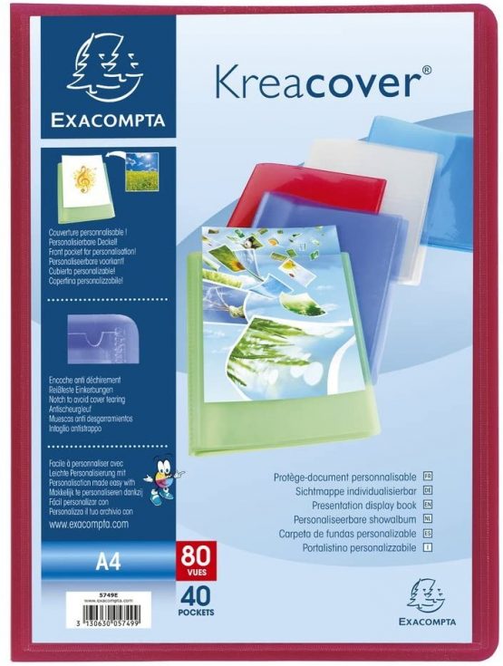 Exacompta 390174 Polypropylene Folder with 40 Pockets - Clear - Image 3