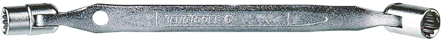 TengTools - Articulated Double Spanner 10 x 11 mm, Silver, 10x11mm