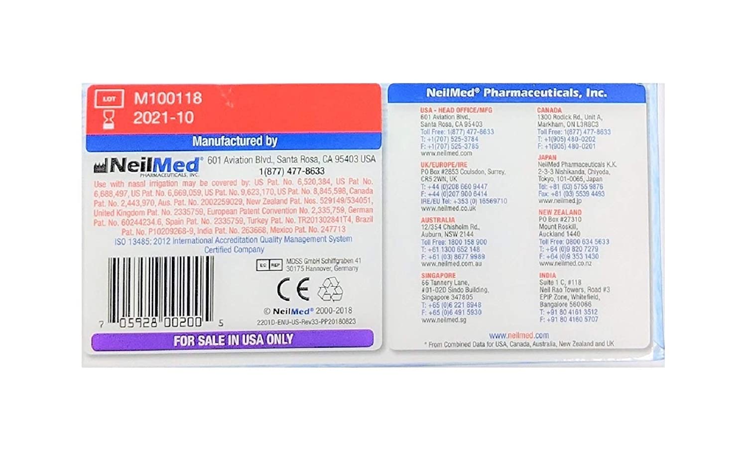 Neilmed Sinus Rinse, Neilmed Sinus Rinse Premixed Refill Packets 100 Ct, 100 Count (Pack of 1) - Image 4