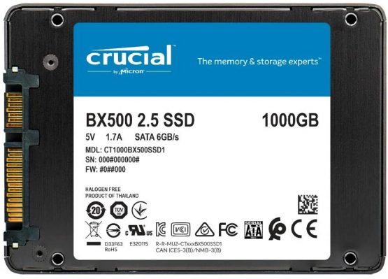 Crucial BX500 1TB CT1000BX500SSD1-Up to 540 MB/s (Internal SSD, 3D NAND, SATA, 2.5 Inch) , Black - Image 4