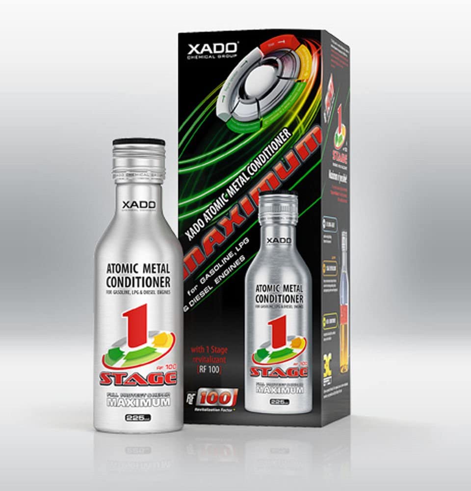 XADO Motor Oil Additive Metal Conditioner Engine Treatment - Wear Protection & Rebuilding of Worn Metal - Cars Vans Trucks - Maximum RF 100 1 Stage