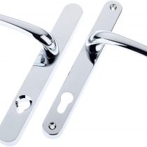 Yale P-YSHMK3LL-PC MK3 Security Door Handle, Chrome Finish, High Security, 92mm centre, 215mm fixing holes distance, Built in Cylinder Guard