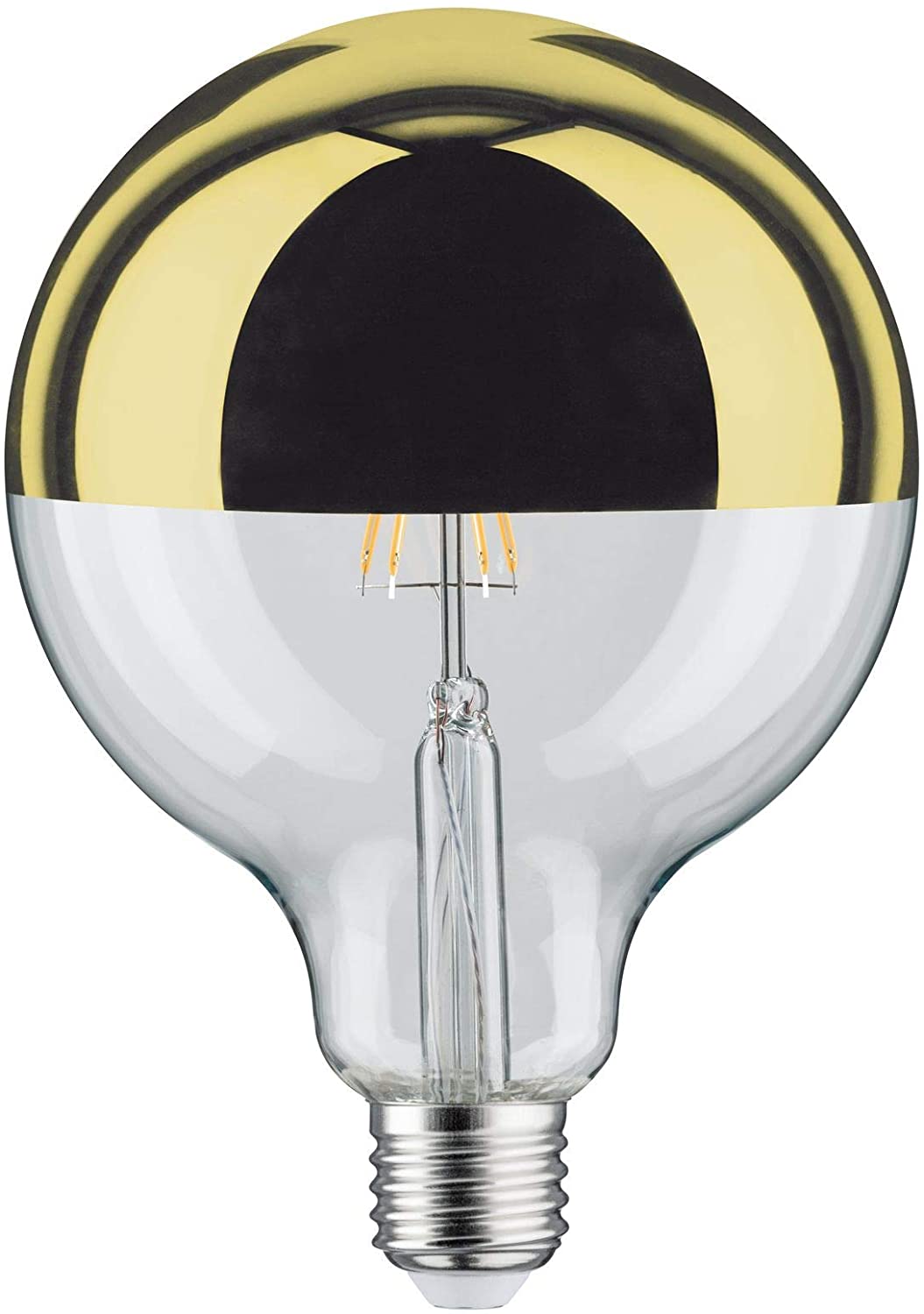 Paulmann 28678 LED Filament lamp G125 6 watts lamp Crown Mirror Gold 2700 K Warm White dimmable E27, 6W - Image 2