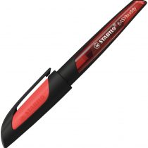 Ergonomic School Fountain Pen - STABILO EASYbuddy A Nib Black/Coral