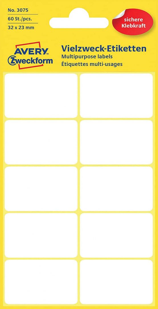 Avery Dennison Vielzweck-Labels Labels 32.0 x 32.0 mm 60 pcs