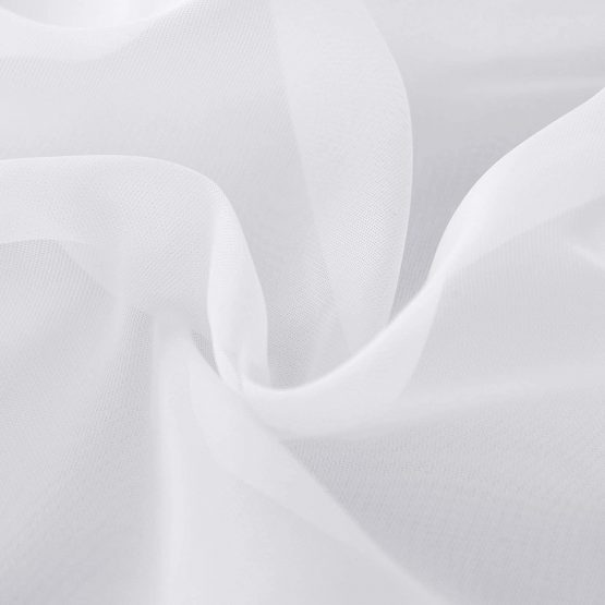 Deconovo Home Decorations Semi Transparent Curtain Voile Panels Back Eyelet Curtains Voile Sheer Curtains for Window 55 x 71 Inch White Two Panels - Image 2