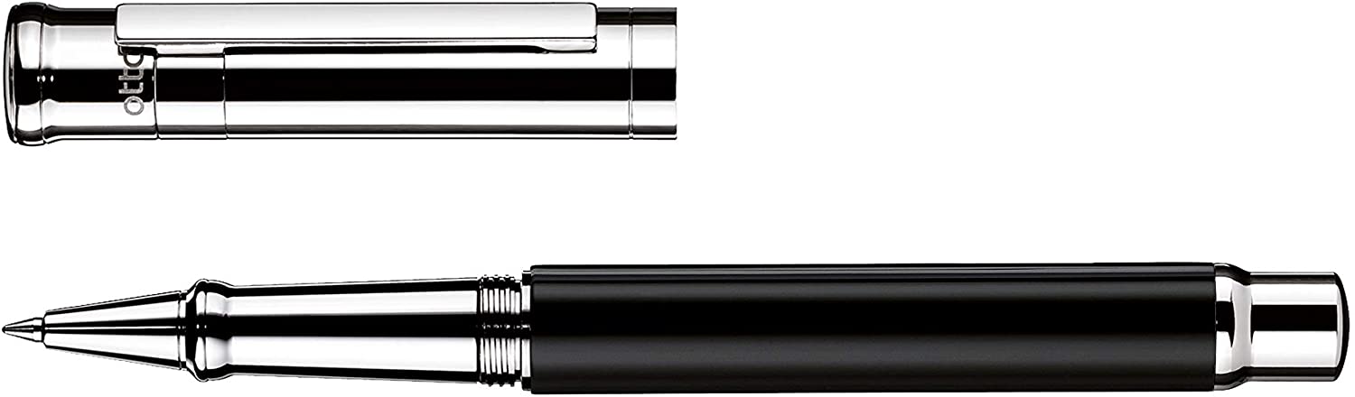 Otto Hutt Design 04 Fountain Pen Square Guilloche Matt Black - Fine
