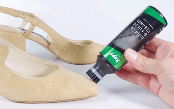Nubuck and Suede Shoe Boot Cleaner with Brush Applicator Cap, Shampoo For All Colours, by Kaps, 75 ml - 2.53 fl. oz. - Image 4