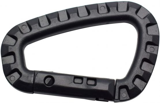 KEEJEA 2 Pack Tactical Clip D Shape High Spring Strength Plastic Buckle EDC Tool for Molle bag backpack/Keychain
