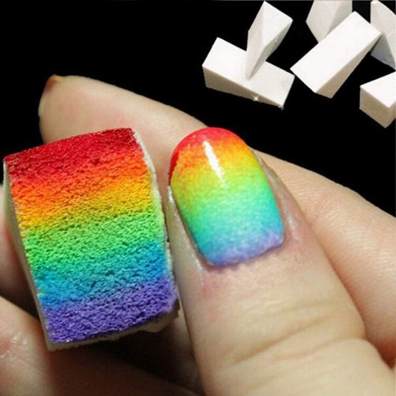 kuou 40pcs Nail Art Sponges, Triangle Make Up Sponges Cosmetic Sponge Wedges, Triangle Shape Makeup Foundation Beauty Tool - Image 2