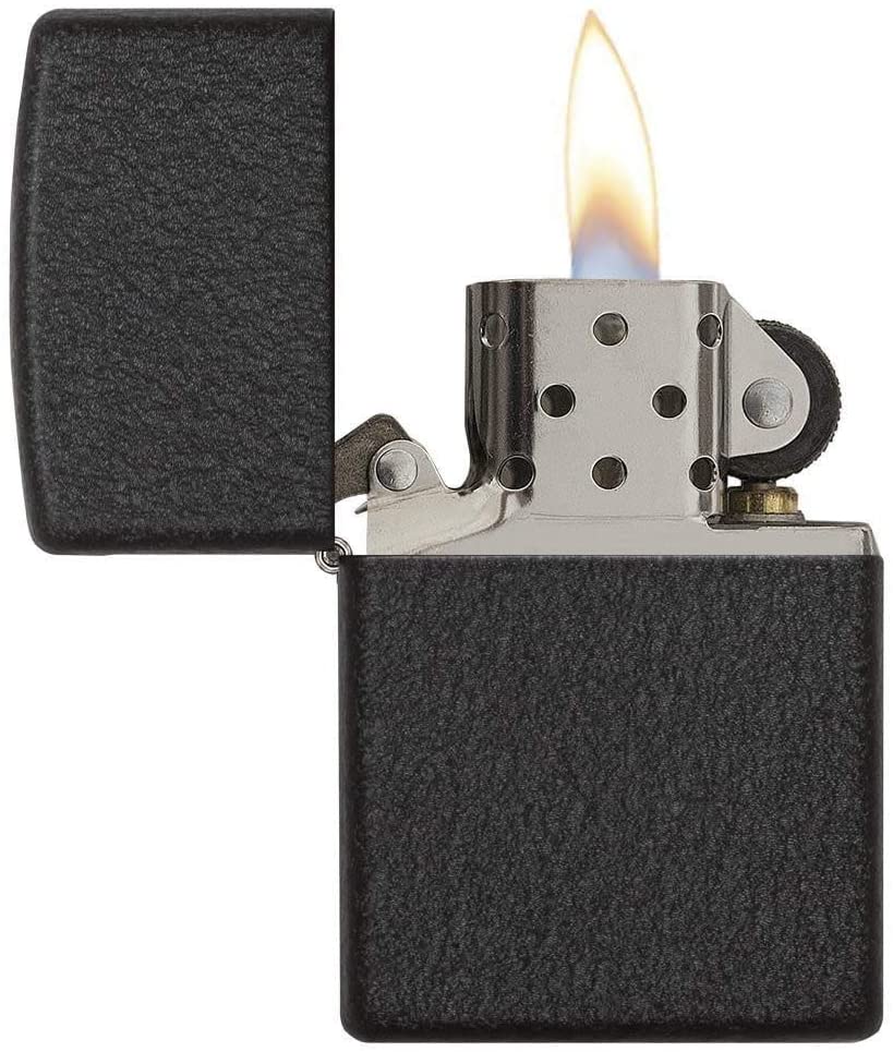 Zippo Windproof Lighter - Black Crackle - Refillable for Lifetime Use - Adjustable Flame - Gift Box - Metal Construction - Made in USA - Image 3