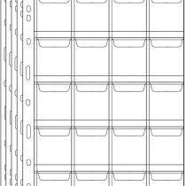 Uncle Paul Coin Collecting Pages 5 Sheets 20 Pockets Standard 9Hole Coin Pocket Inserts Collecting Sleeves for Coins CS03520