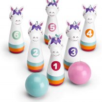 Mousehouse Gifts Wooden Unicorn Skittles Set for Children