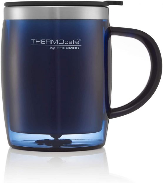 Thermos 187075 ThermoCafé Translucent Desk Mug, Midnight Blue, 450 ml