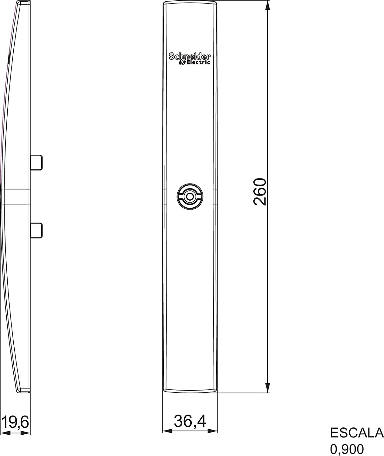 Schneider elec PUE - mam 38 11 - Flat Close+2x4 keyless Slot Insert, White