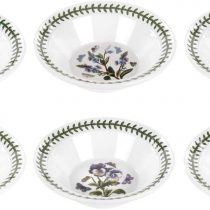 Portmeirion Botanic Garden Oatmeal Bowl, Various Motif - set of 6 , Dia.15cm