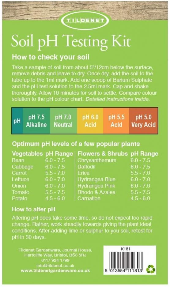 Bosmere K181 PH Soil Test Kit - Image 3