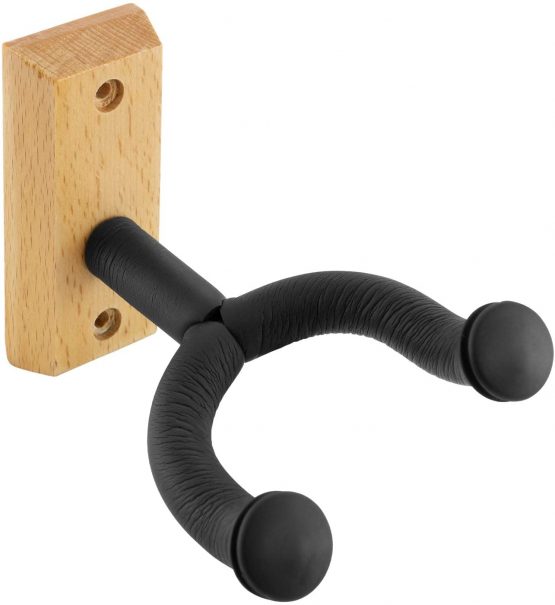Tiger GST49-BK Wooden Guitar Wall Mount for Acoustic, Electric, Bass and Classical Guitars - Image 3