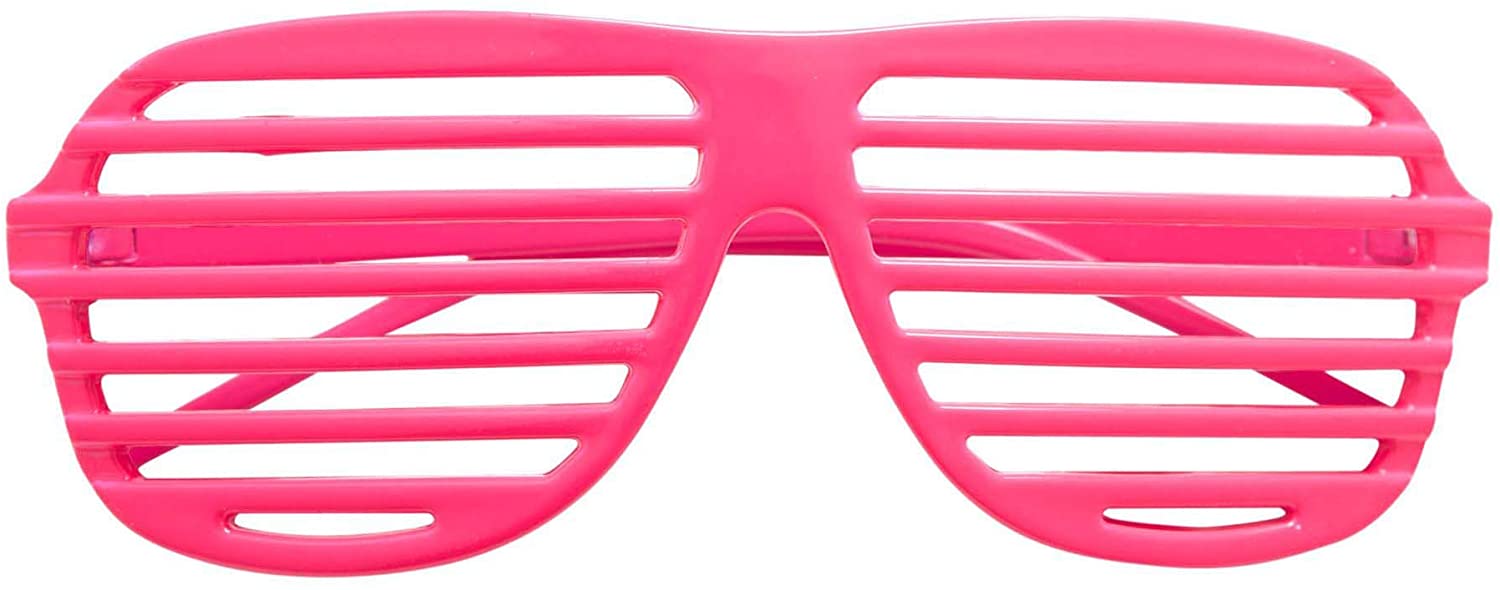 Widmann 01355 - Atzen Glasses, Neon Pink, Bad Taste, Carnival, Theme Party