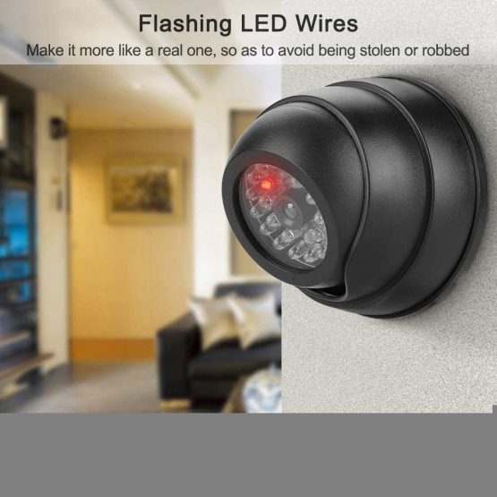 Dummy Camera,Flashing LED Waterproof Wall-mounted Fake Dome Camera CCTV Surveillance exterior Camera Indoor & Outdoor with 30pcs IR LED for Home/ Warehouse - Image 4