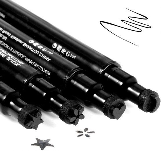 Dsaren Eye Liner Waterproof black liquid Eyeliner Stamp Long Lasting for Sensitive Women Girls Eyes 4PCS - Image 3