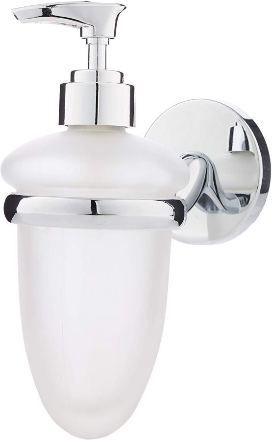 Croydex Hampstead Wall Mounted Soap Dispenser with Zinc Alloy Construction, Chrome