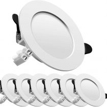 LED recessed Ceiling Light,7W Downlights 700LM Natural White 4500K,Set of 6 spotlights,Cut Φ75-95MM,AC175~265V,Round Aluminum Alloy casing for Living Room Bedroom Kitchen